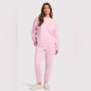 Nuuds Pink Fleece Jogger & Sweatshirt